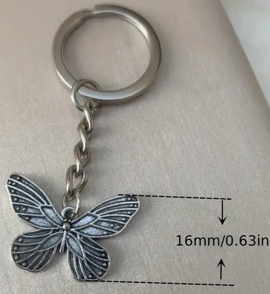 "New" Vintage Butterfly Pendant Keychain                                      17