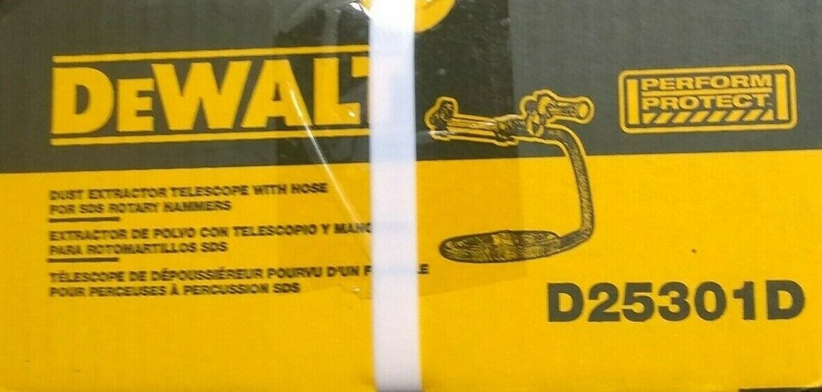 0885911220101 "New" DeWALT-D25301D - Dust Extractor Telescope With Hose For SDS