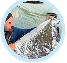 "New" Emergency Polyester Thermal Film Outdoor/Survival Blanket               19