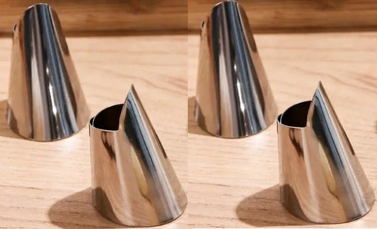 "New" (2 Pair) Stainless Steel Fingernail Protector                           17