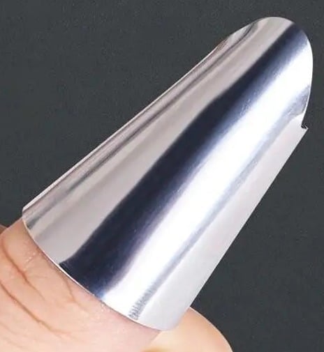 "New" (2 Pair) Stainless Steel Fingernail Protector                           17