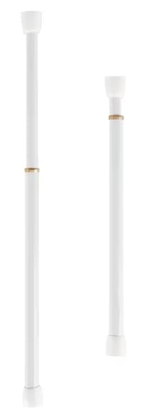 "New" Project Source 2-Pack 8" to 11" White Steel Tension Curtain Rods        11
