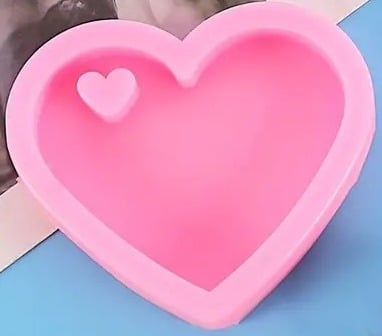 "New" 3 Pcs Heart-Shaped Silicone Pendant Mold                                14