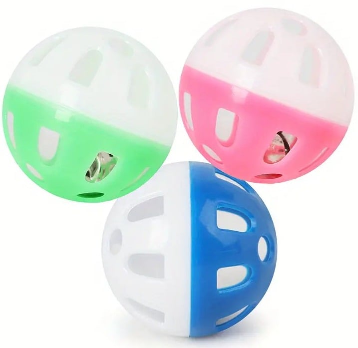 "New" Colorful Pet Toy Balls for Cats and Dogs - 3 Pcs Set                    17