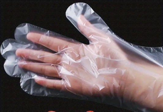 "New" 100Pcs, Plastic Disp. Gloves for Cooking, Cleaning, &amp; Restaurant Service 6