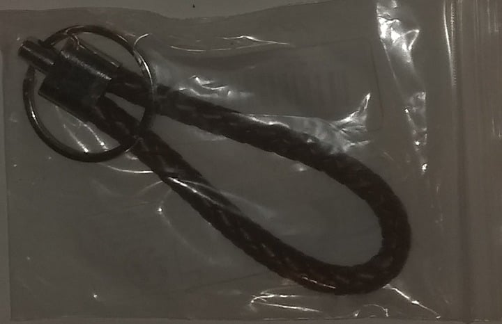 "New" Brown Faux Braided Rope Keychain                                        18