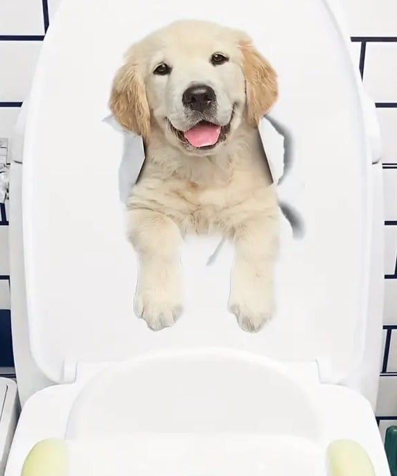"New" Cartoon Ripped Pet Puppy Sticker                                       19