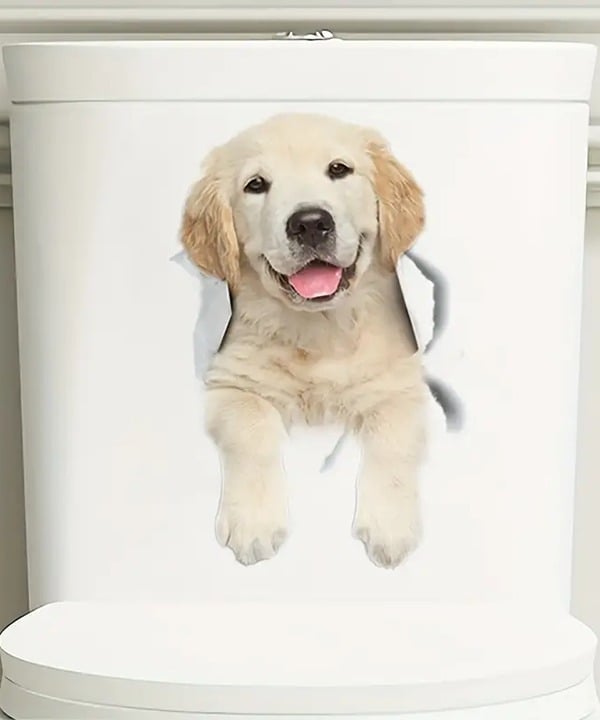 "New" Cartoon Ripped Pet Puppy Sticker                                       19