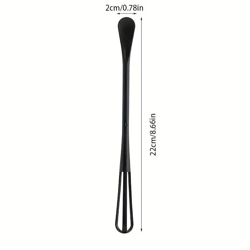 "New" 1 Piece Egg Whisk With Teaspoon - 2 In 1 Small Spoon and Mini Whisk      8