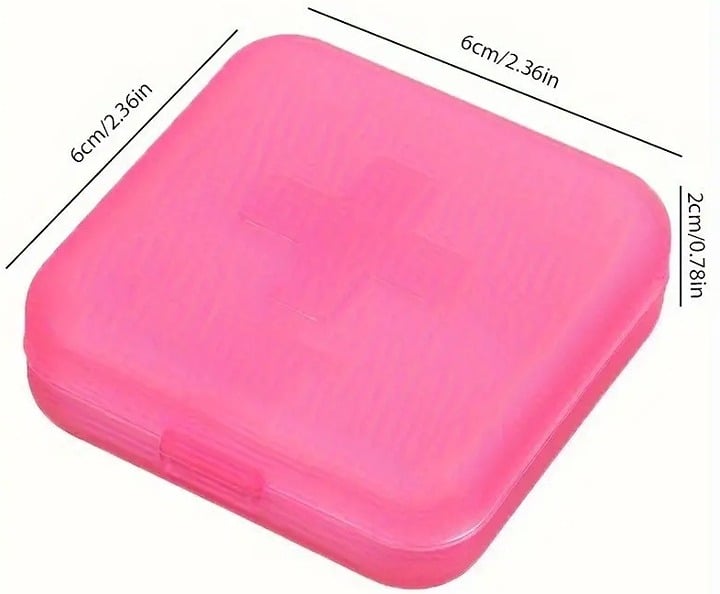 "New" Portable Travel Pill Case - Four-Compartment Mini Medicine Box          14