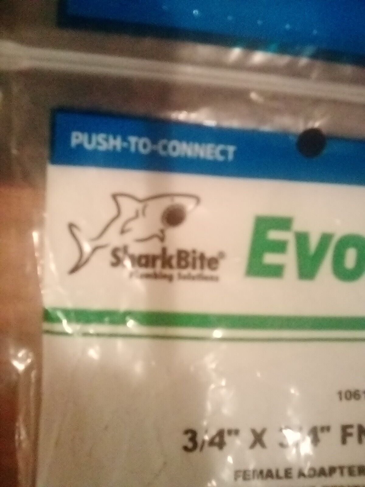 697285045149 "New" SharkBite EvoPEX Push-to-Connec t 3/4" x 3/4" FNPT K088Z2