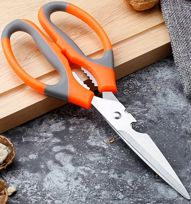 "New" Multifunctional Stainless Steel Kitchen Scissors with Bottle Opener                            19