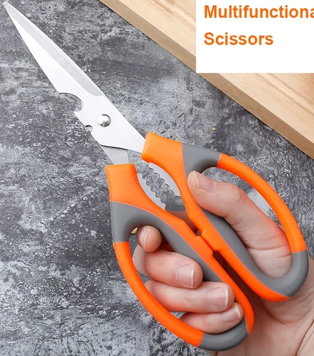 "New" Multifunctional Stainless Steel Kitchen Scissors with Bottle Opener                            19