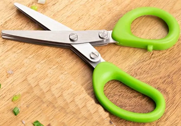 "New" (3-Pack) 5 Inch 3-Layer Vegetable Scissors for Chopping Vegetables                                                         19